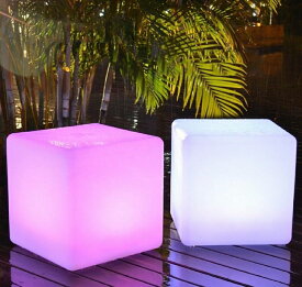 12色 LED 送料無料 ボックス チェア スツール おしゃれ コンパ 椅子(N)