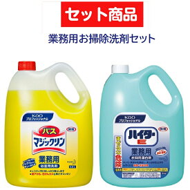 【セット商品】 【送料無料】 花王 バスマジックリン 業務用 4.5L & ワイドハイターE 業務用 5kg