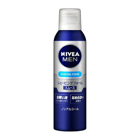 NIVEA ニベアメン シェービングフォーム スムース 195g 髭剃り ノンメントール スキンケア 男性 保湿 花王