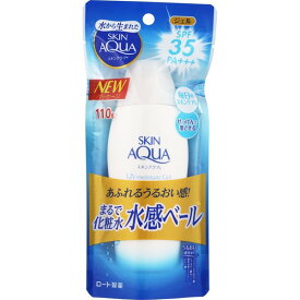 【2個セット】 スキンアクア モイスチャージェル SPF35 PA+++ 110g ×2セットロート製薬 SKIN AQUA ウォータープルーフ 日焼け止め 汗 水 紫外線 化粧下地