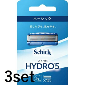 【3セット】 【送料無料】 シック ハイドロ5 ベーシック 替刃 12個入