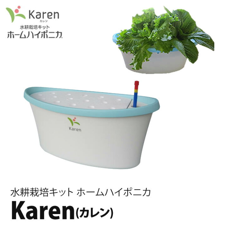 楽天市場 販売終了 水耕栽培キット ホームハイポニカ Karen カレン ブルー ハイポニカ肥料付 水耕栽培専門店のエコゲリラ