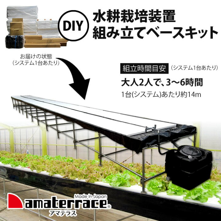 楽天市場】水耕栽培 システム DIY組み立てベースキット アマテラス小農 