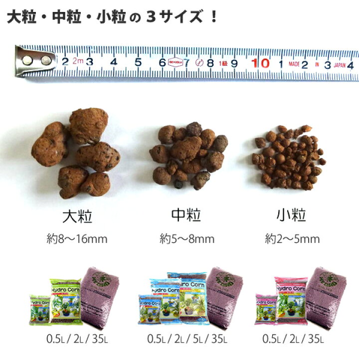 楽天市場 水耕栽培用 ハイドロコーン ハイドロボール 小粒 35l 観葉植物 水耕栽培 全般用 あす楽 水耕栽培専門店のエコゲリラ