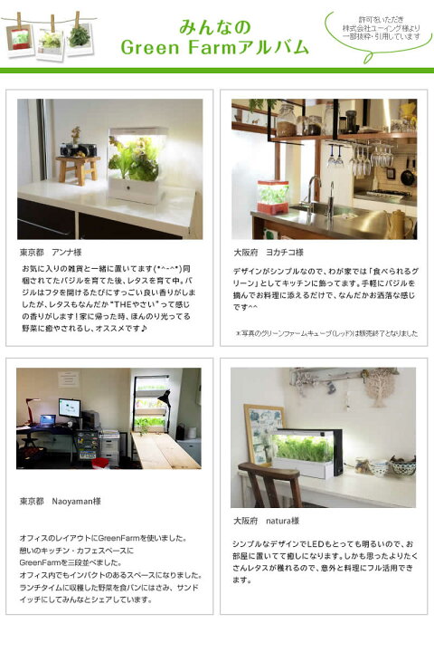 楽天市場】【販売終了】水耕栽培器 Green Farm Cube グリーンファーム 