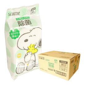 スコッティ ウェットティシュー 除菌 ノンアルコールタイプ 30枚 × 24パック 【日本製紙クレシア】【76606】