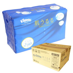 クリネックス ティシュー ローション 肌うるる ソフトパック 240組 × 24パック 【日本製紙クレシア ゆう120サイズ 佐川140サイズ】【48142 kzh】