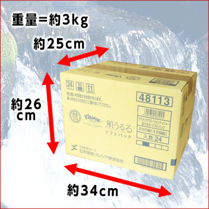 楽天市場】クリネックス ローションティシュー 肌うるる ソフトパック 110組 × 24パック 【日本製紙クレシア】【48117 kzh】 :  エコ肥料店