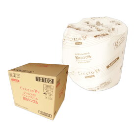 クレシアEF トイレットロール 90m シングル 個包装 × 80ロール 【日本製紙クレシア 業務用 160サイズ】【10102】