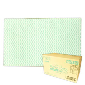 クレシア カウンタークロス 厚手タイプ グリーン 60枚入 × 6箱 【日本製紙クレシア 業務用 140サイズ】【65312】