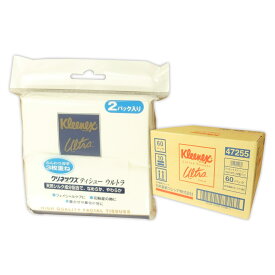 クリネックス ティシュー ウルトラ ポケット 3枚重ね 15組 2個入 × 60パック 計120個 【日本製紙クレシア 100サイズ】【47255】