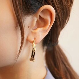 ピアス フープ シンプル 大きめ フープピアス シルバー ゴールド レディース 大人 上品 きれいめ 華奢｜jn2011-pi18｜[メール便対応] [ソエルプラス]