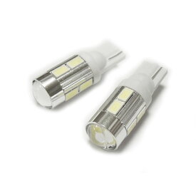 T10 LED ウェッジ球 魚眼レンズ 5630チップ 高輝度SMD10連 ホワイト 2個 【LED ルームランプ LEDルームランプ 汎用 12V ポジション球 ナンバー灯 アルファード ステップワゴン ヴォクシー エルグランド フリード ハイエース アクア エスティマ】 [慧光0-25]