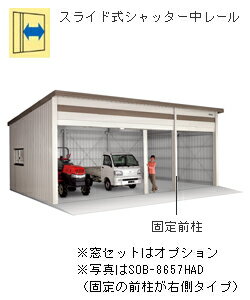 楽天市場 ヨド倉庫 間口8m65cm ベタ基礎仕様 前柱右 一般地 Sob 8657had 車庫 自動車 格納庫 駐車場 倉庫 バイク 小屋 品質 防犯 高級 鉄 淀川製鋼所 ヨドガレージ よど がれーじ 環境生活