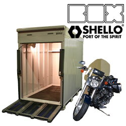 楽天市場 ハーレーライダーに人気 4重ロックバイクガレージ ボックスシェロー W Boxshello W 標準組立費 転倒防止工事費込 環境生活