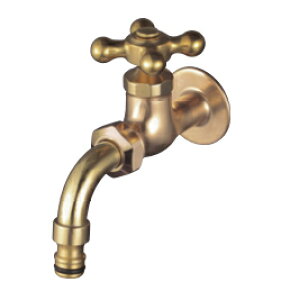 ニッコーエクステリア 飾り蛇口 Hシリーズ 自在蛇口(ホースアダプター一体型) H301 ※固定コマ仕様(寒冷地で使用可能)