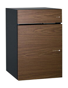 【郵便ポスト・宅配ボックス一体型】ユニソン 戸建用宅配ボックス ヴィコDB60+80 ポスト有り 左開き 前入前出 ウォールナット