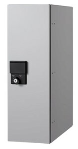 ナスタ 小型宅配ボックス Qual(クオール) 前入前出 防滴タイプ ライトグレー KS-TLU160-S500-L