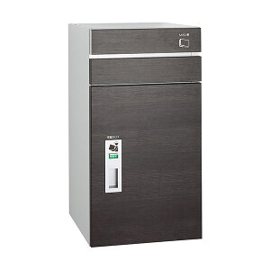 【郵便ポスト・宅配ボックス一体型】ユニソン 戸建用宅配ボックス コルディア100 前入後出 ポスト有り スタンド台座(別売) パイン色 右開きタイプ