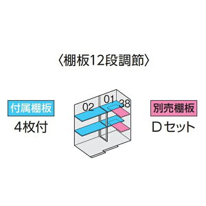 イナバ物置 フォルタ FS-2209S用オプション 別売棚Dセット