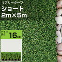 リアリーターフ 人工芝 ショート16mm 2m×5m グリーンフィールド 庭 ガーデニング 芝生