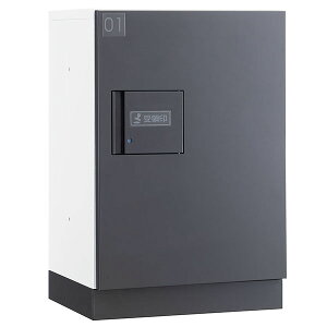【捺印付き】ダイケン 小型宅配ボックス 壁付け・床置き両用 防滴型 前入前出 H540mm TBX-F1N-WG ホワイト×ダークグレー ※受注生産品