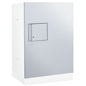 【捺印なし】ダイケン 小型宅配ボックス 壁付け・床置き両用 防滴型 前入前出 H540mm TBX-F1S-WM ホワイト×シルバーメタリック ※受注生産品