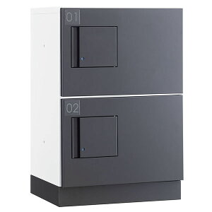 【捺印なし】ダイケン 小型宅配ボックス 壁付け・床置き両用 防滴型 前入前出 H540mm TBX-F1SS-WG ホワイト×ダークグレー ※受注生産品