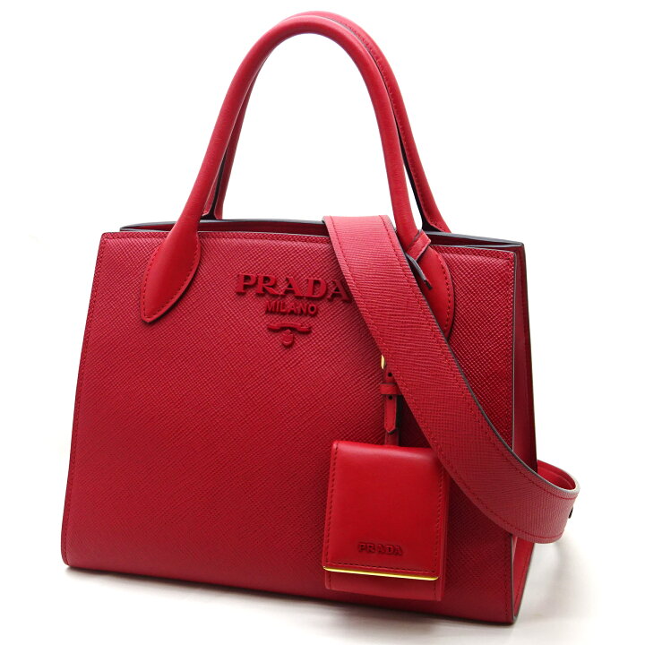 楽天市場】【中古】PRADA プラダ モノクローム サフィアーノレザー 