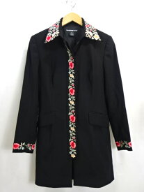 【中古】VIVIENNE TAM ヴィヴィアンタム コート ジャケット 刺繍 サイズ 1 レディース 黒 ブラック