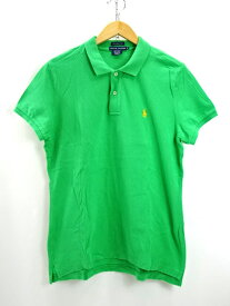 【中古】 Ralph Lauren ラルフローレン ポロシャツ 半袖 S/S ワンポイント 古着 USED ユーズド レディース トップス シャツ ボリビア製 サイズ XL グリーン系