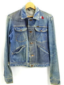 【中古】古着 BLUE BELL MAVERICK ブルーベル マーベリック VINTAGE CLOTHING 4ポケット デニム ジャケット ペイント Gジャン ヴィンテージ ビンテージ サイズ 36 インディゴ