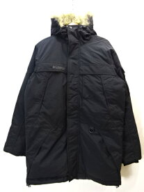 【中古】古着 Columbia コロンビア ICE Wind Parka SM5167 ダウンジャケット ダウン コート ダウンパーカー　フーディー メンズ アウター ブルゾン サイズ S ブラック系