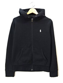 【中古】古着 Polo RalphLauren ポロ ラルフローレン スウェット パーカー フーディー ロングスリーブ L/S 長袖 ワンポイント 中国製 メンズ トップス サイズ XS ブラック系