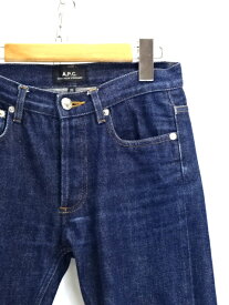 【中古】A.P.C. アーペーセー PETIT NEW STANDARD プチニュースタンダード ジーンズ デニム ジーパン タイト 細身 テーパード 5ポケット ボタンフライ ユニセックス 古着 サイズ w25 インディゴ系