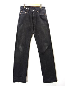 【中古】古着 Levi's リーバイス ユーロリーバイス 501 デニムパンツ ボタン裏295 スペイン製 ジーンズ ジーパン ブラックデニム ボタンフライ USED ユーズド サイズ w31 黒 ブラック系