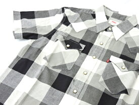 【中古】【新古品】Levi's S/S WESTERN SHIRTS リーバイス ウエスタンシャツ グレー系 サックス系 サイズS/M/L