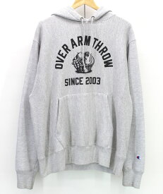 【中古】Champion チャンピオン パーカー REVERSE WEAVE リバースウィーブ RN#15763 単色 青タグ サイズM グレー