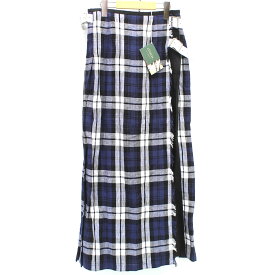 【中古】O'NEIL of DUBLIN オニールオブダブリン COMBINATION FASHION KILT コンビネーション スカート 127-91 サイズ8 ネイビー系 ブラック系 ホワイト系 タグ付き レディース