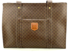 [中古美品]CELINE セリーヌ マカダム トート 肩掛け A4収納可 M95