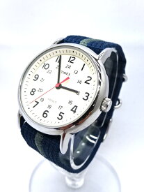 【中古】TIMEX WEEKENDER タイメックス ウィークエンダー セントラルパーク 38MM T2N654 腕時計 アナログ クオーツ メンズ レディース ユニセックス ミリタリー カジュアルウォッチ ナイロンベルト ネイビー アイボリー