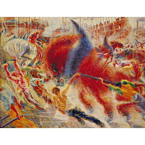 都市の成長 【20号】 ウンベルト・ボッチョーニ 【 額縁が選べる 額入り 複製画 絵画 】