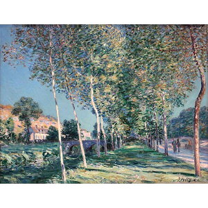 モレ・シュル・ロワンのポプラ並木 【6号】 アルフレッド・シスレー 【 額縁が選べる 額入り 複製画 絵画 】