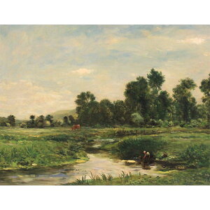 アーチ型渓谷 【6号】 シャルル=フランソワ・ドービニー 【 額縁が選べる 額入り 複製画 絵画 】