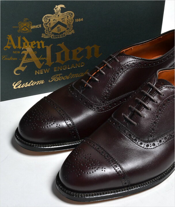 楽天市場】ALDEN 908 オールデン メダリオン CAP TOE ストレートチップ 