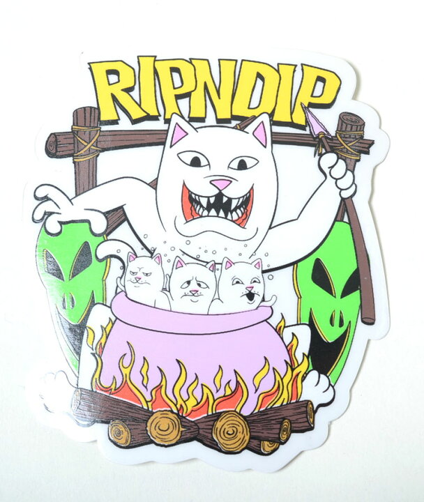 楽天市場】RIPNDIP STICKER リップンディップ ステッカー CAT キャット 