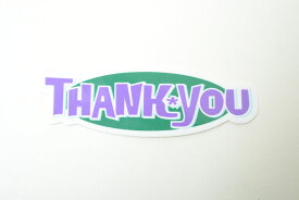 THANK YOU STICKER サンキュー ステッカー 緑 赤 文字