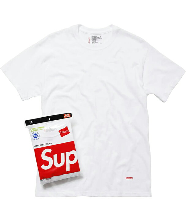 楽天市場】SUPREME/Hanes Tagless Tees(3Pack) シュプリームxへインズ 