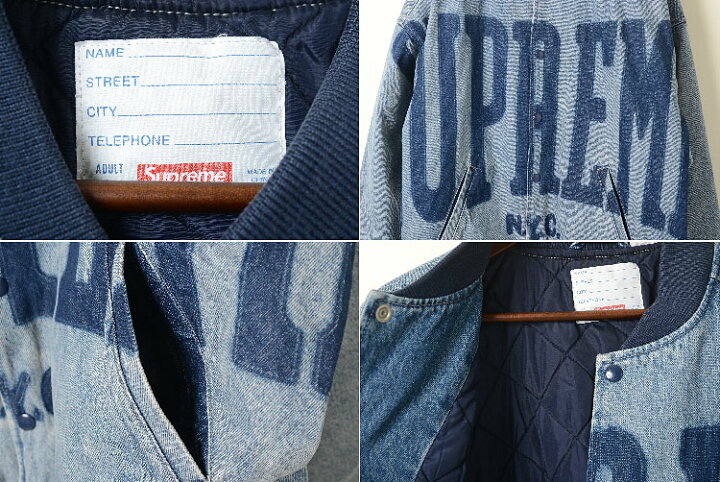 楽天市場】【並行輸入品】Supreme Washed Knockout Denim Varsity  