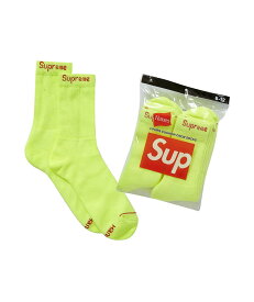 【並行輸入品】Supreme/Hanes Crew Socks (4pack) シュプリームxへインズ クルー ソックス 4枚入り